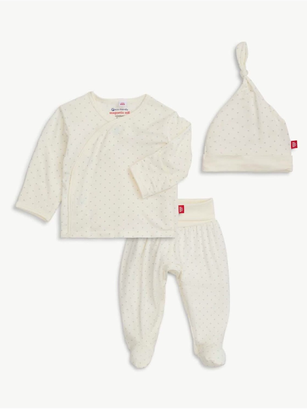 Magnetic Me Cream Polka Dot Baby Matching Set